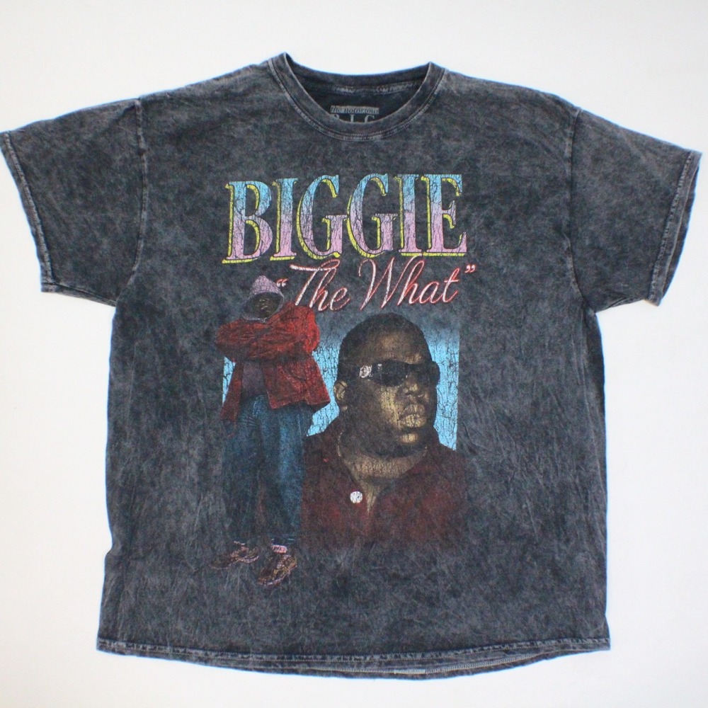 The Notorious BIG Biggie The What T-shirt Men Size XL Stone Wash Rap Hip Hop